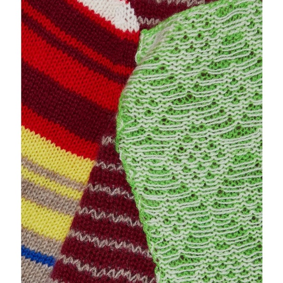 THE ELDER STATESMAN Moyen Patchwork Wool & Cashmere Sweater Womens Size S NWT - Picture 4 of 4